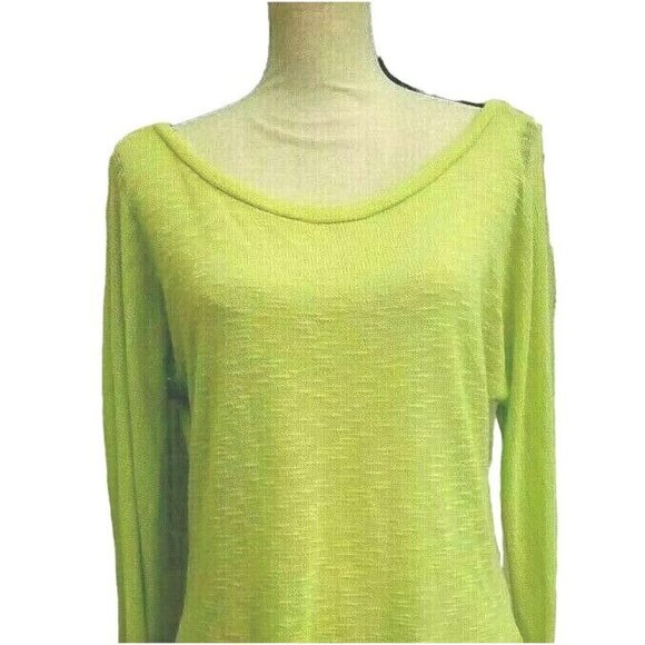 Aeropostale Womens Blouse Size M Light Green Long Sleeve Scoop Neck - Picture 6 of 11